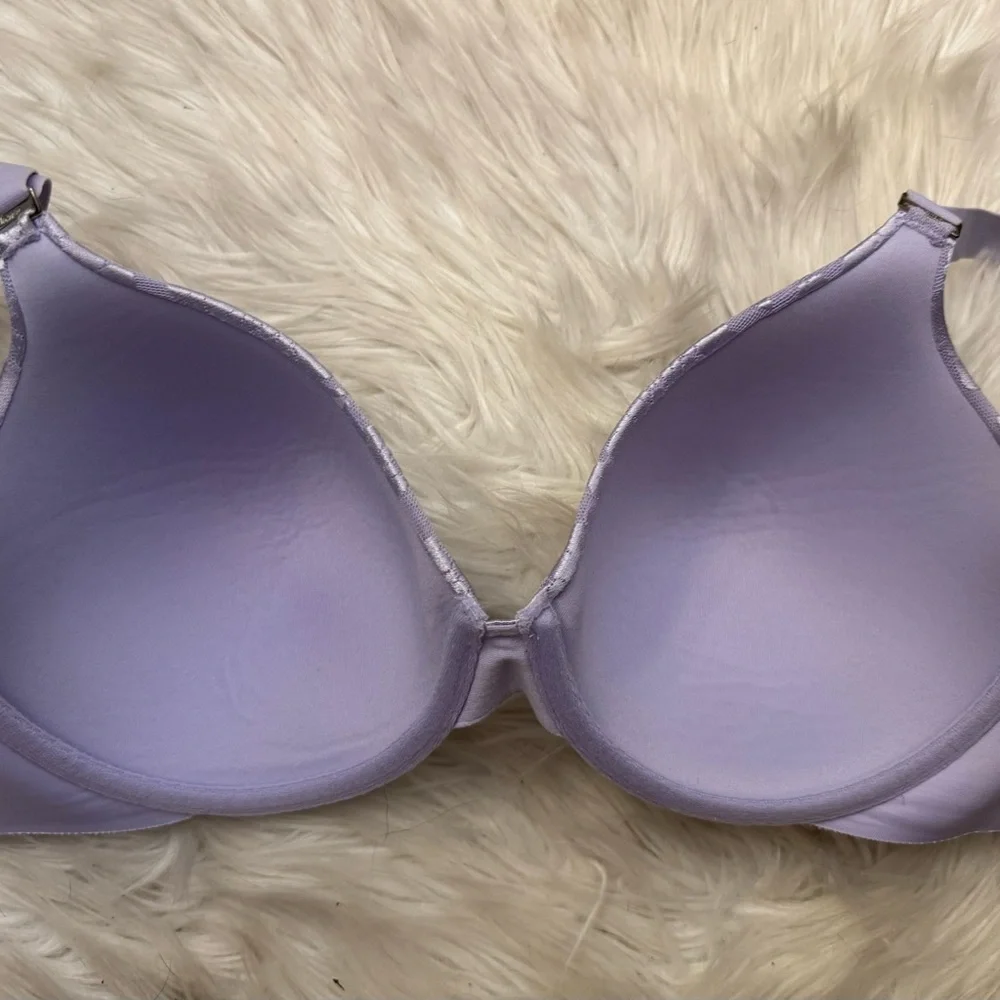 Soma Bra Size 36D Vanishing Back Full Coverage lace Purple‎ Underwire